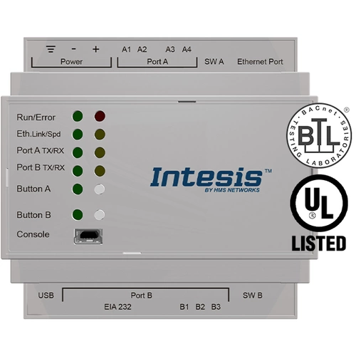 Intesis INMBSBAC1000000 BACnet IP & MS/TP Gateway 1 St.